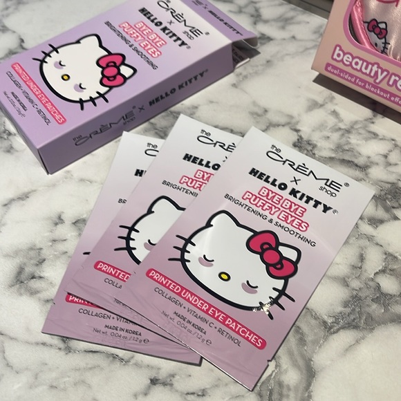 NWT/HELLO KITTY Bundle! Bye Bye Puffy eye brightening patches & sleep mask - Picture 8 of 9